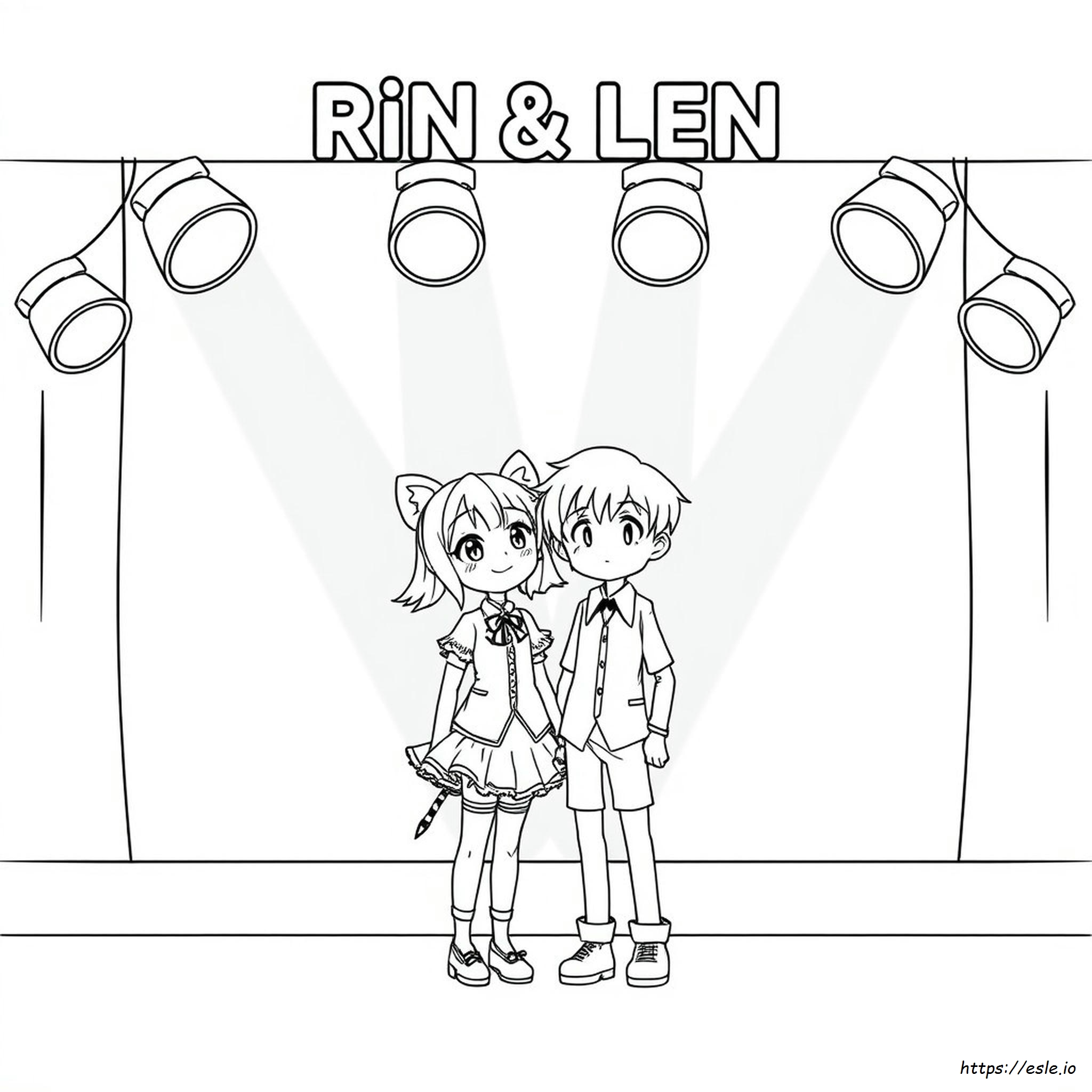 Rin E Len Da Colorare