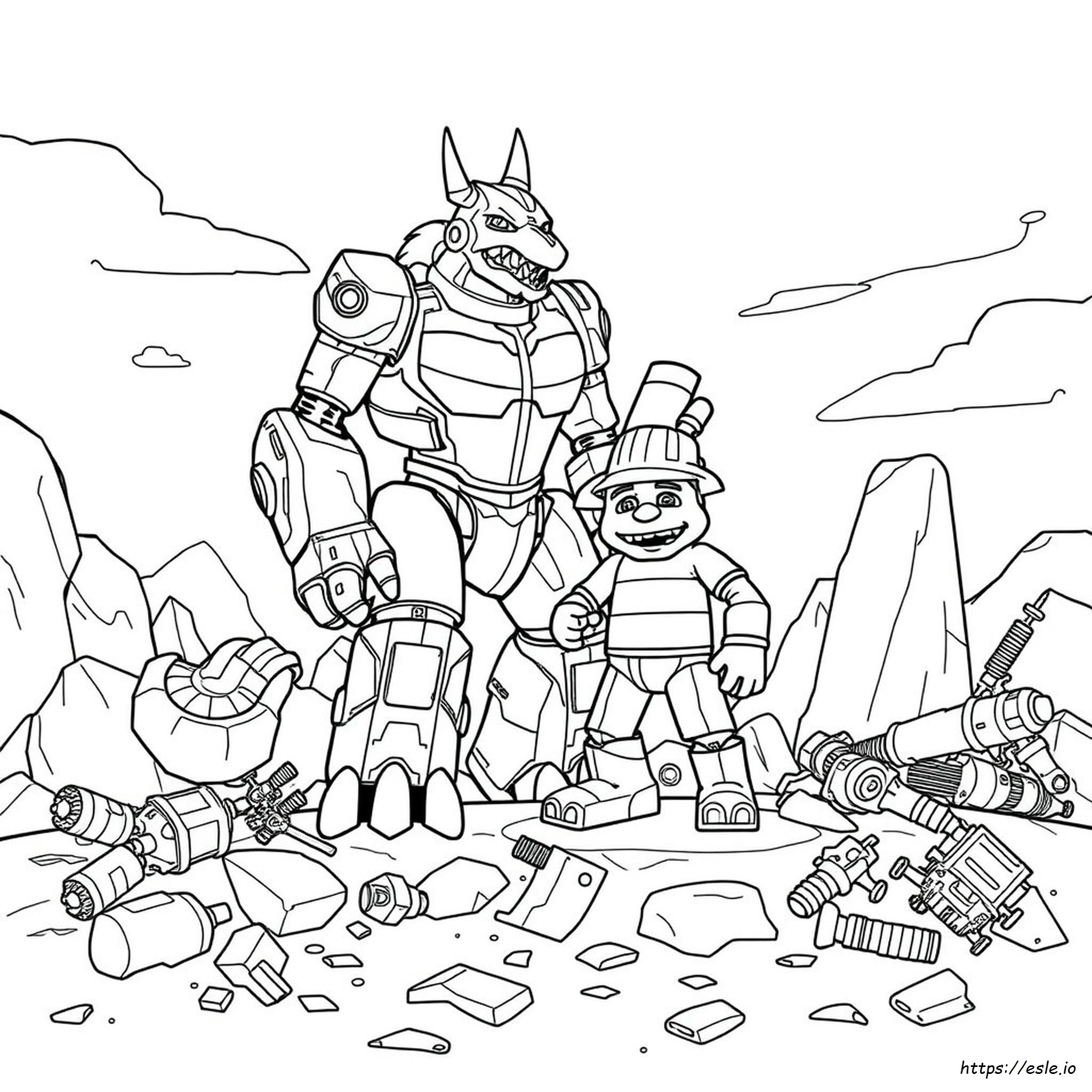 Grimlock Freddy Coloring Pages
