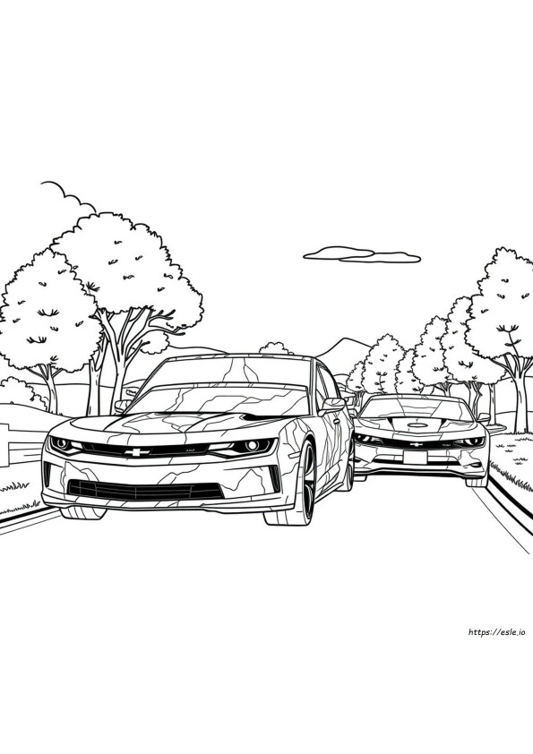Camaro Para Colorir