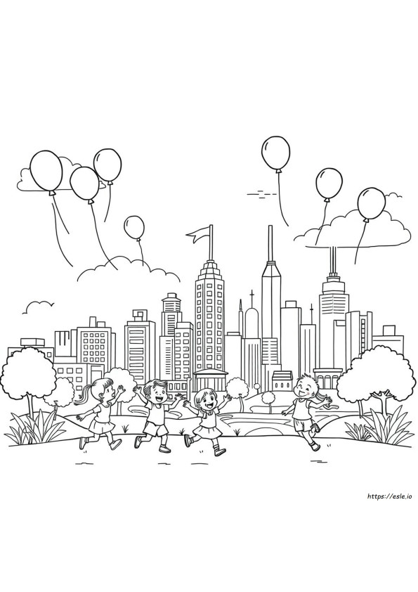 Halaman Bergambar Mewarnai Crayola City Escapes