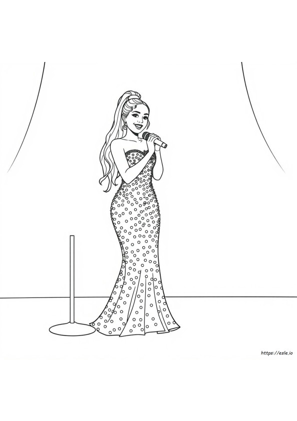 Gambar Mewarnai Ariana Grande