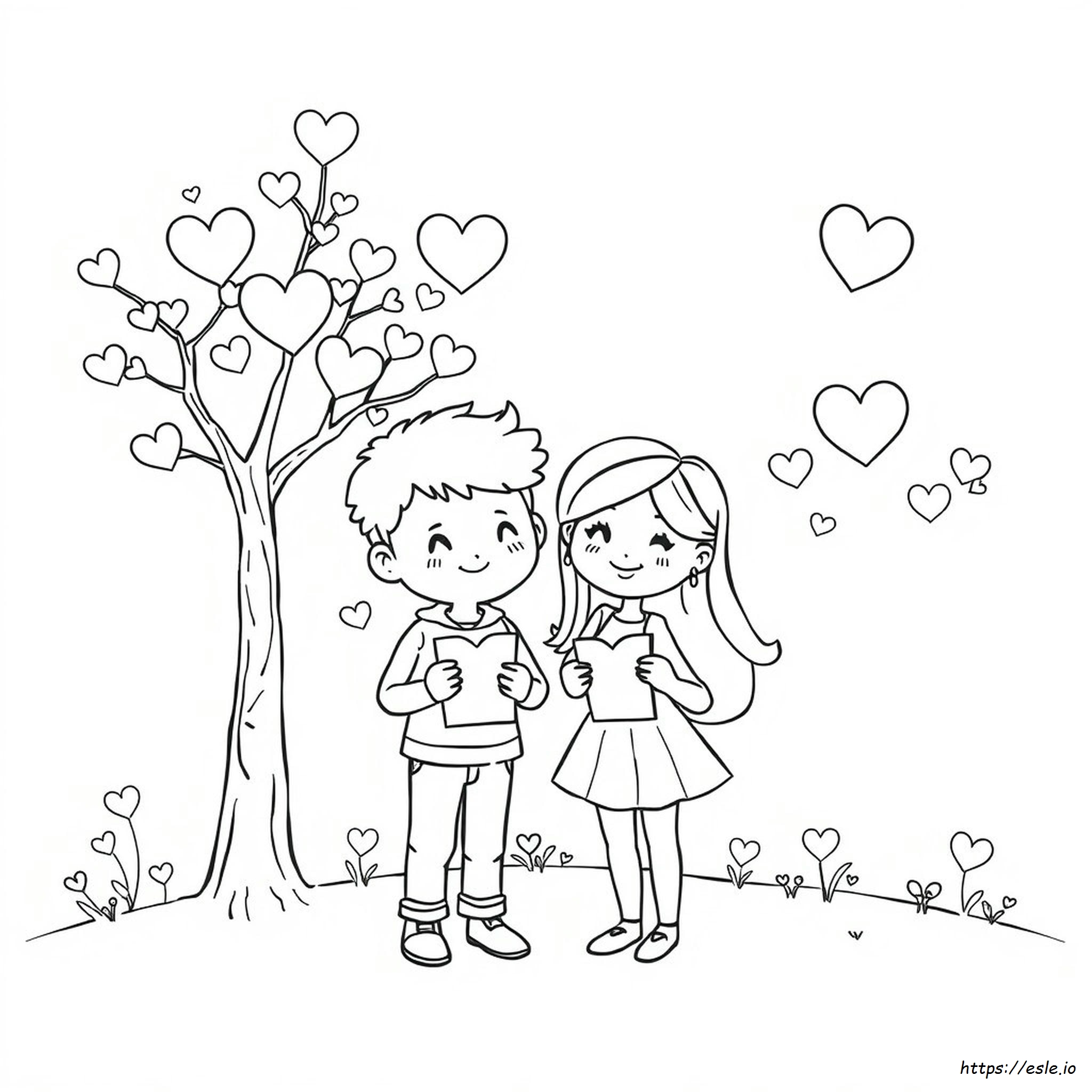 Süße Valentinstag Ausmalbilder