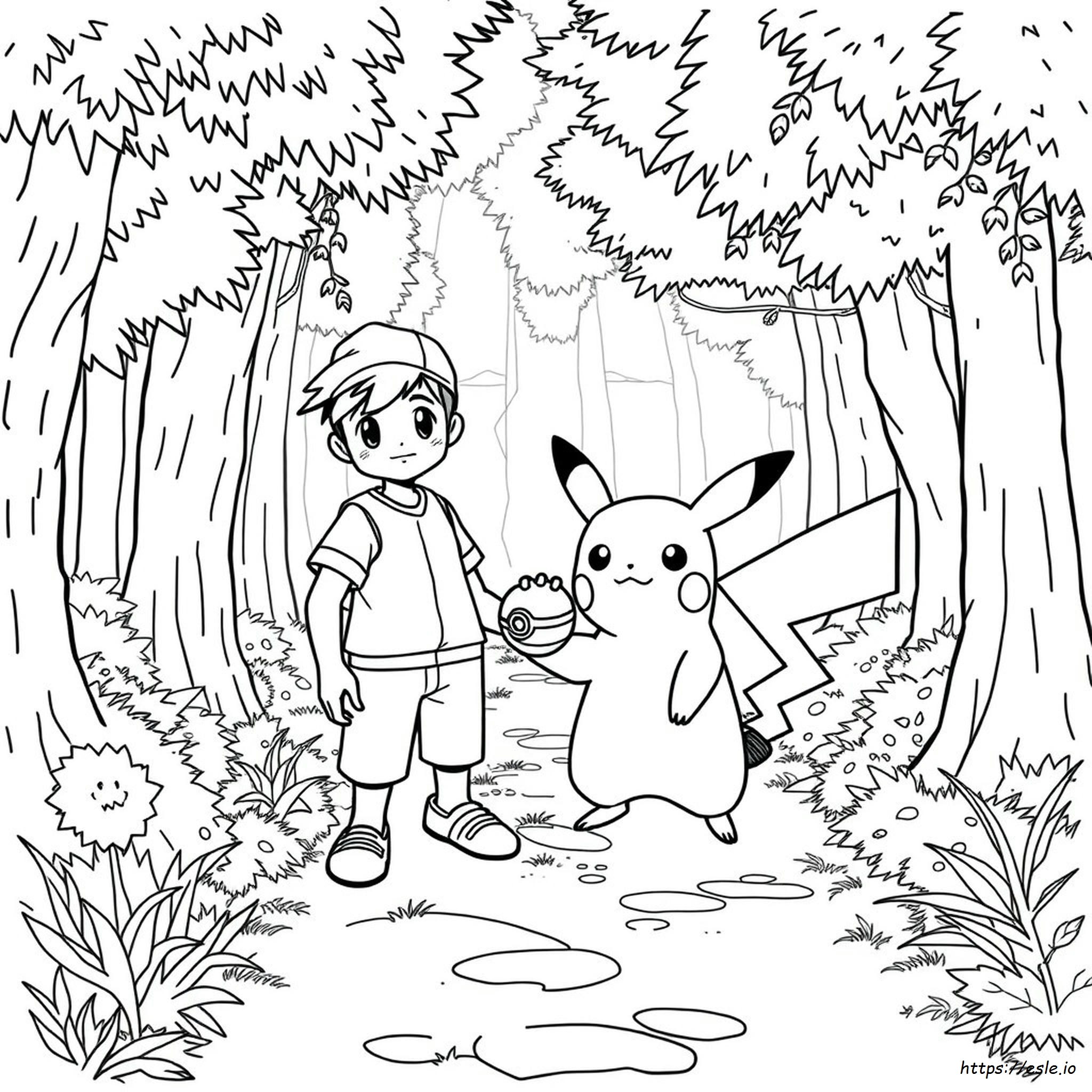 Pokemon Coloring Pages Ash And Pikachu