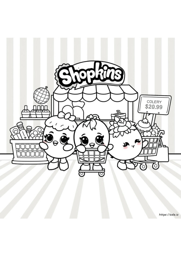 Shopkins Värityskuvat