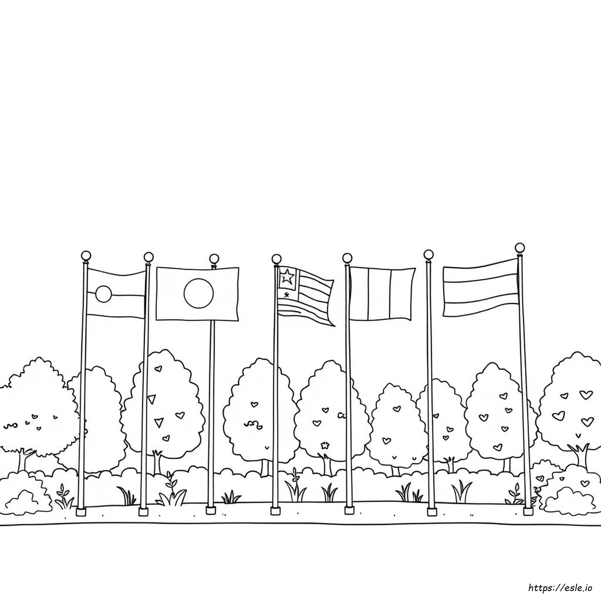 Country Flags Of The World Coloring Pages