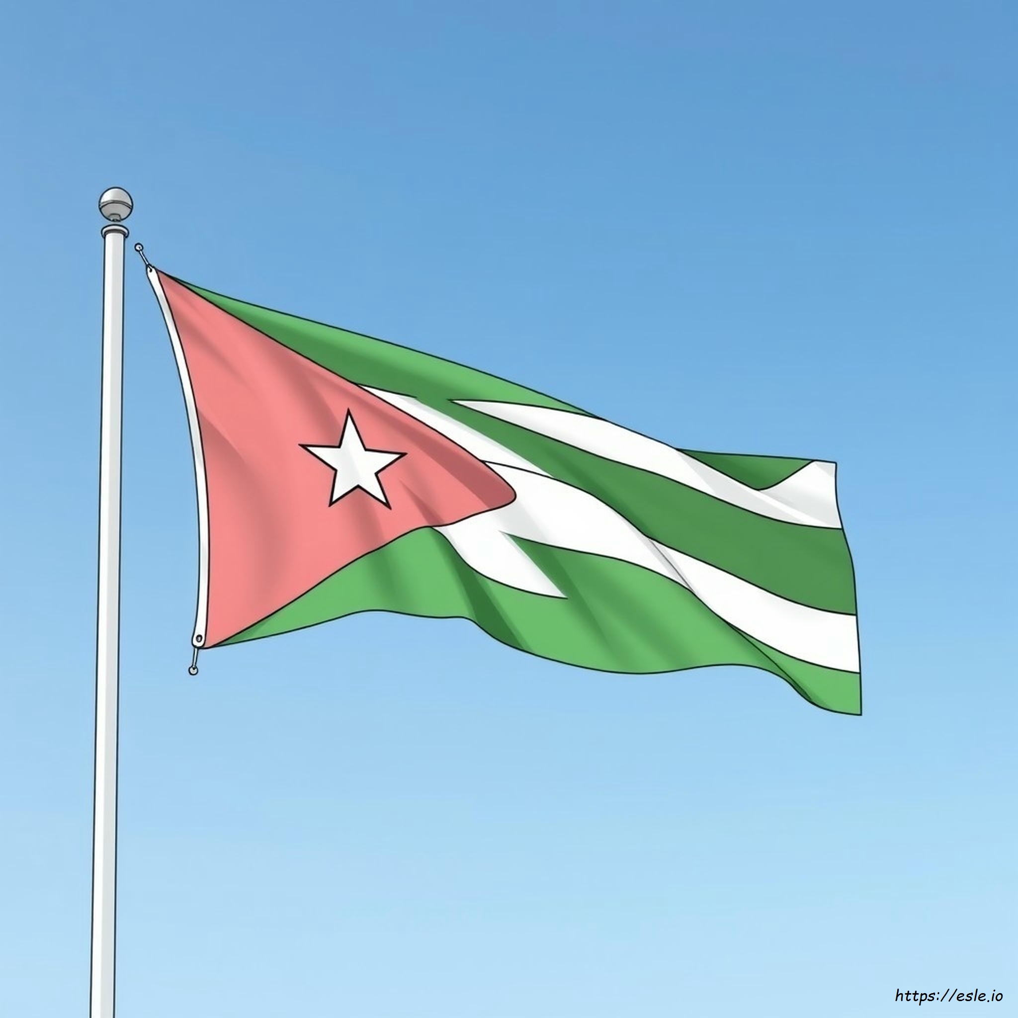 Bandiera Di Porto Rico Da Colorare