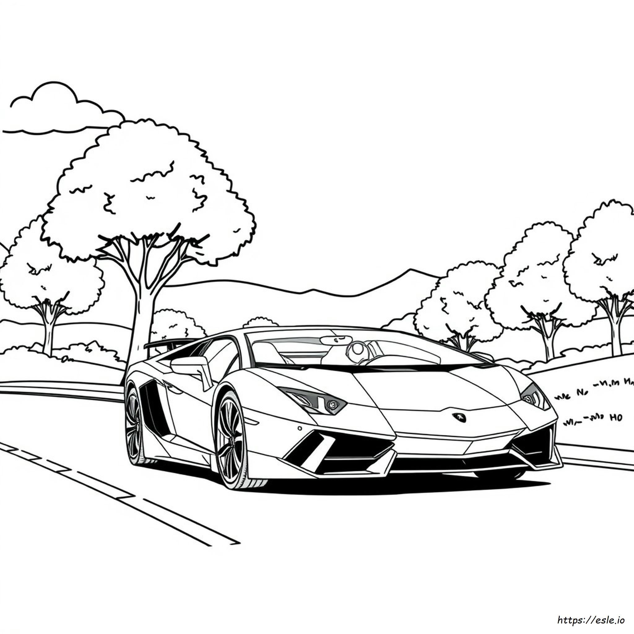 Lamborghini Colouring Pages Free