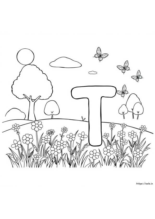 Litera T De Colorat