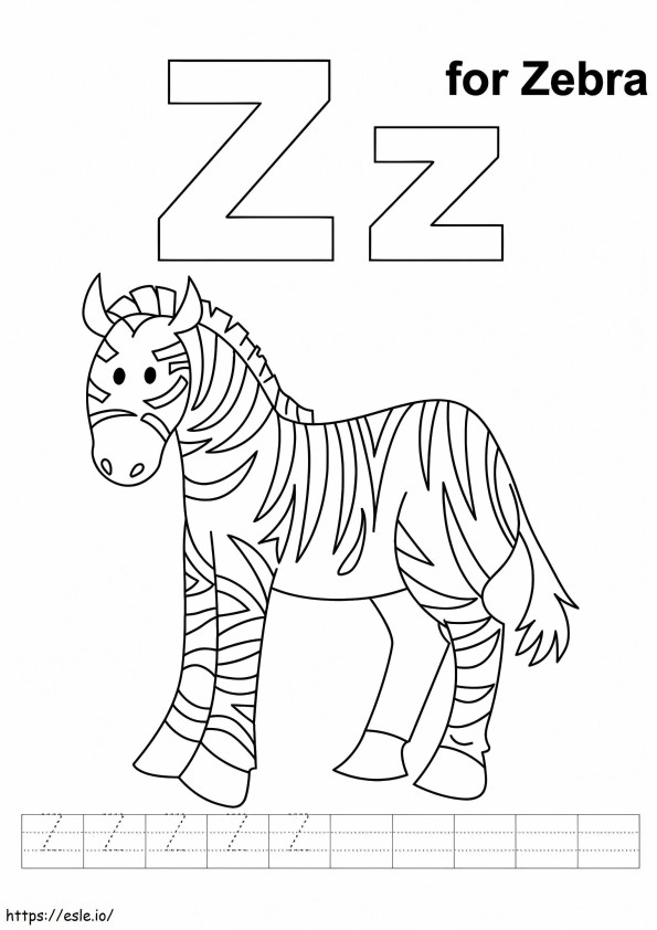Drăguțul pui de zebră1 A4 de colorat