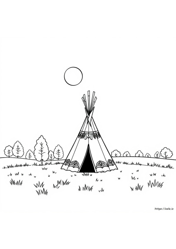 Pagini De Colorat Cu Tipi Indian