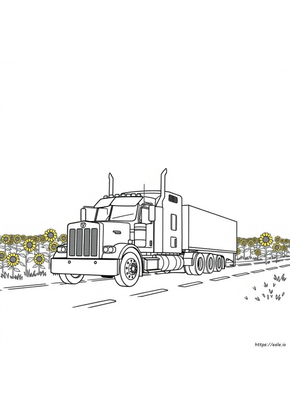 Kenworth W900 Coloring Pages