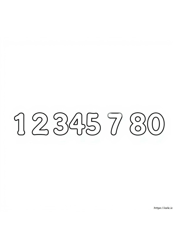 塗り絵 無料 数字の塗り絵 1-10 印刷可能