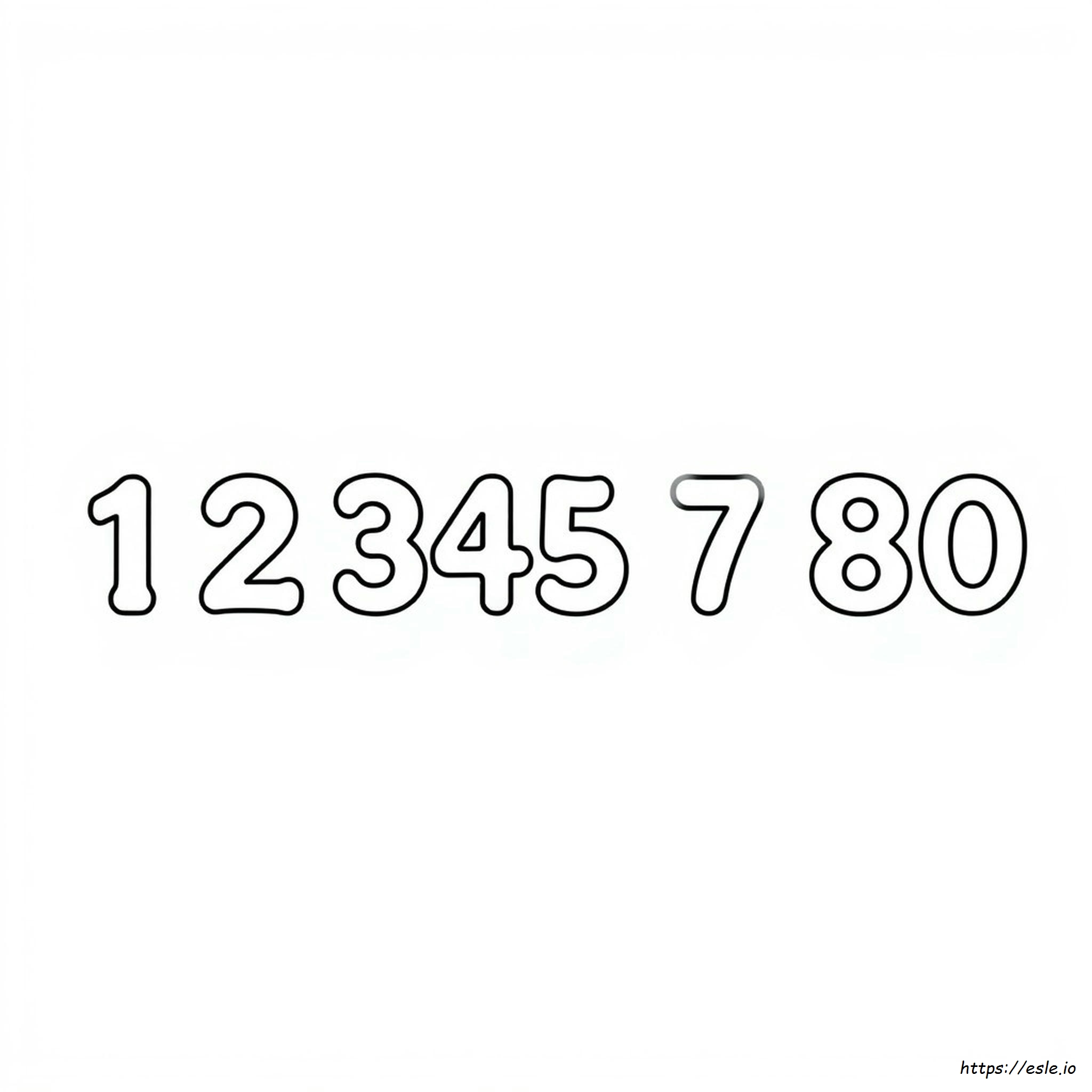 Colouring Printable Number Coloring Pages 1 10