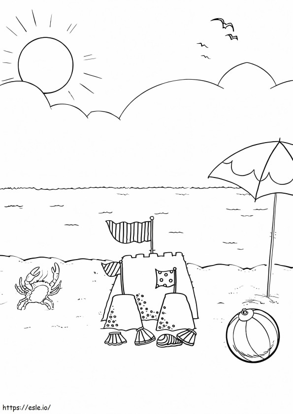 Adorable Playa coloring page