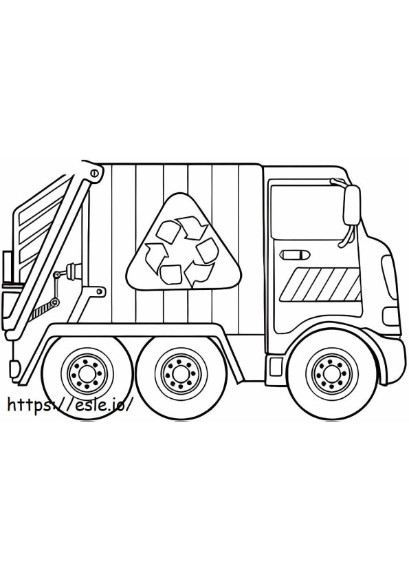 Coloriage Beau camion à ordures à imprimer dessin