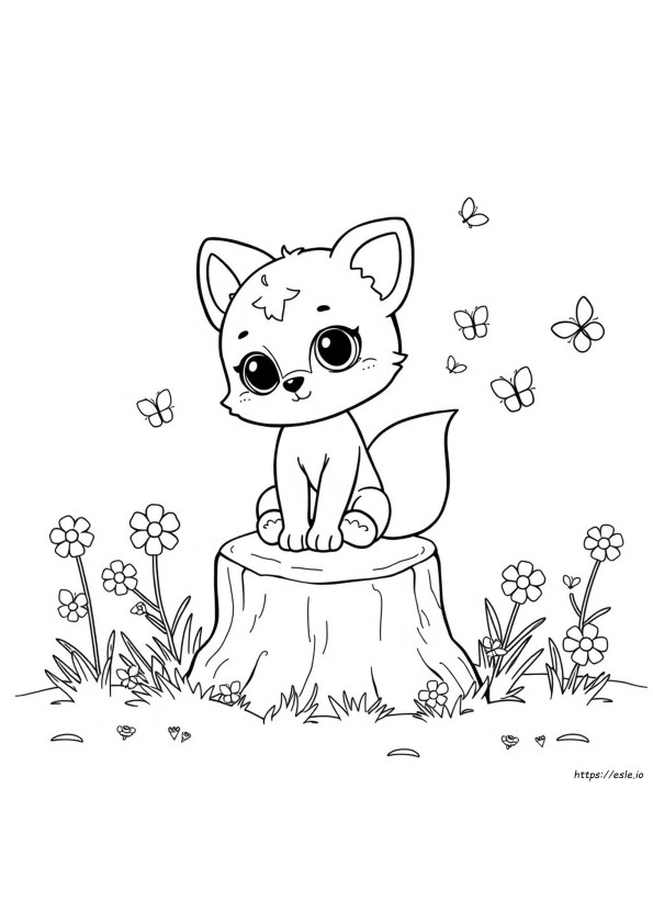 Tilki Beanie Boo Boyama Sayfaları