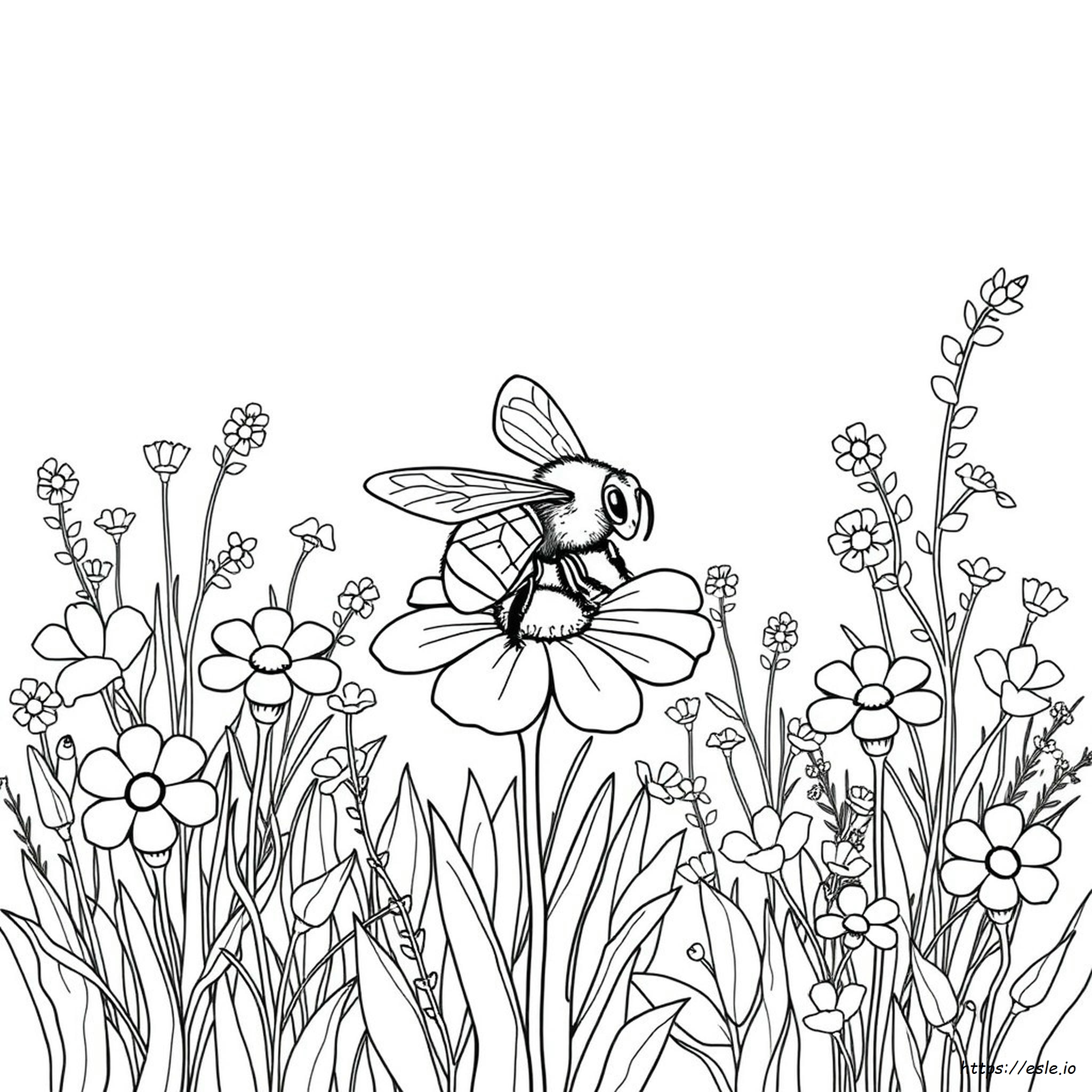 Páginas Para Colorear De Abeja Melífera