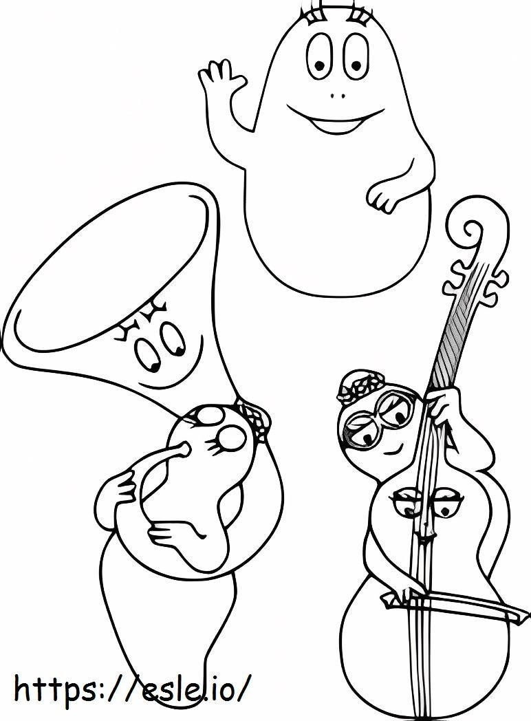 Barbalala Y Barbalib Playing Instruments Music coloring page