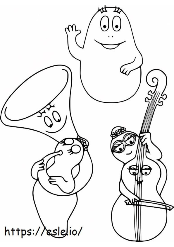 Barbalala Y Barbalib Playing Instruments Music coloring page