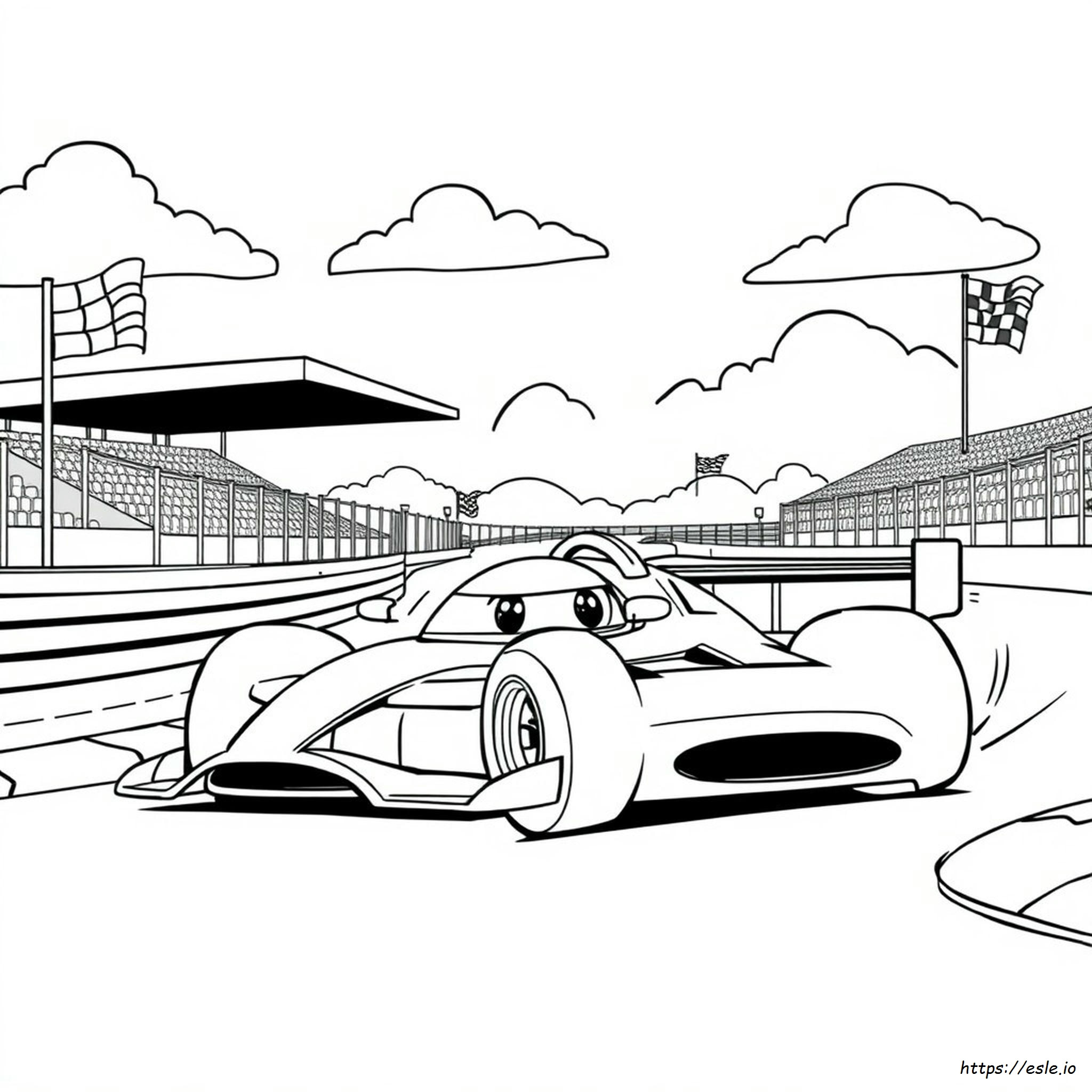 Racecar Colouring