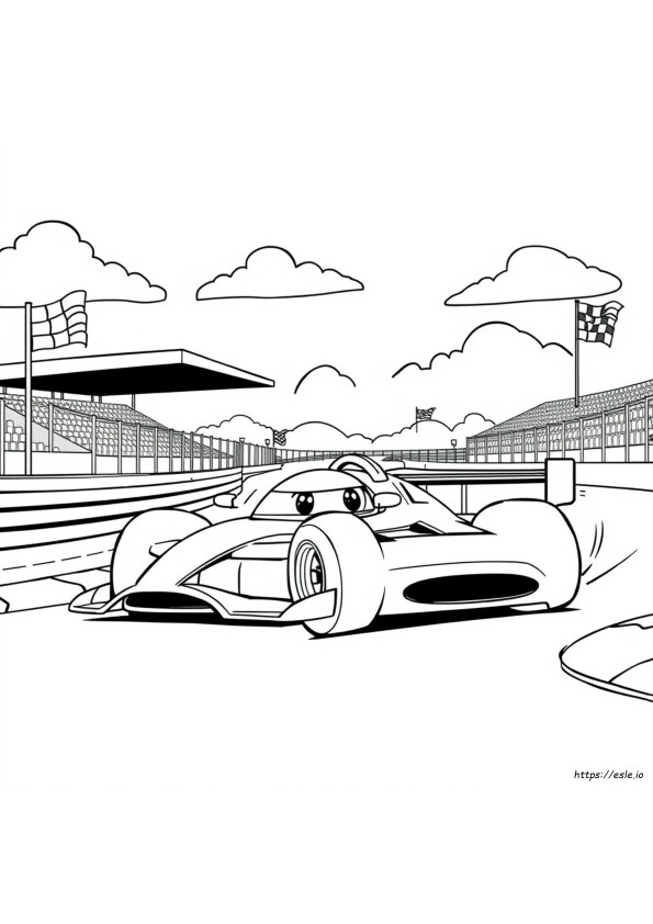 Racecar Colouring
