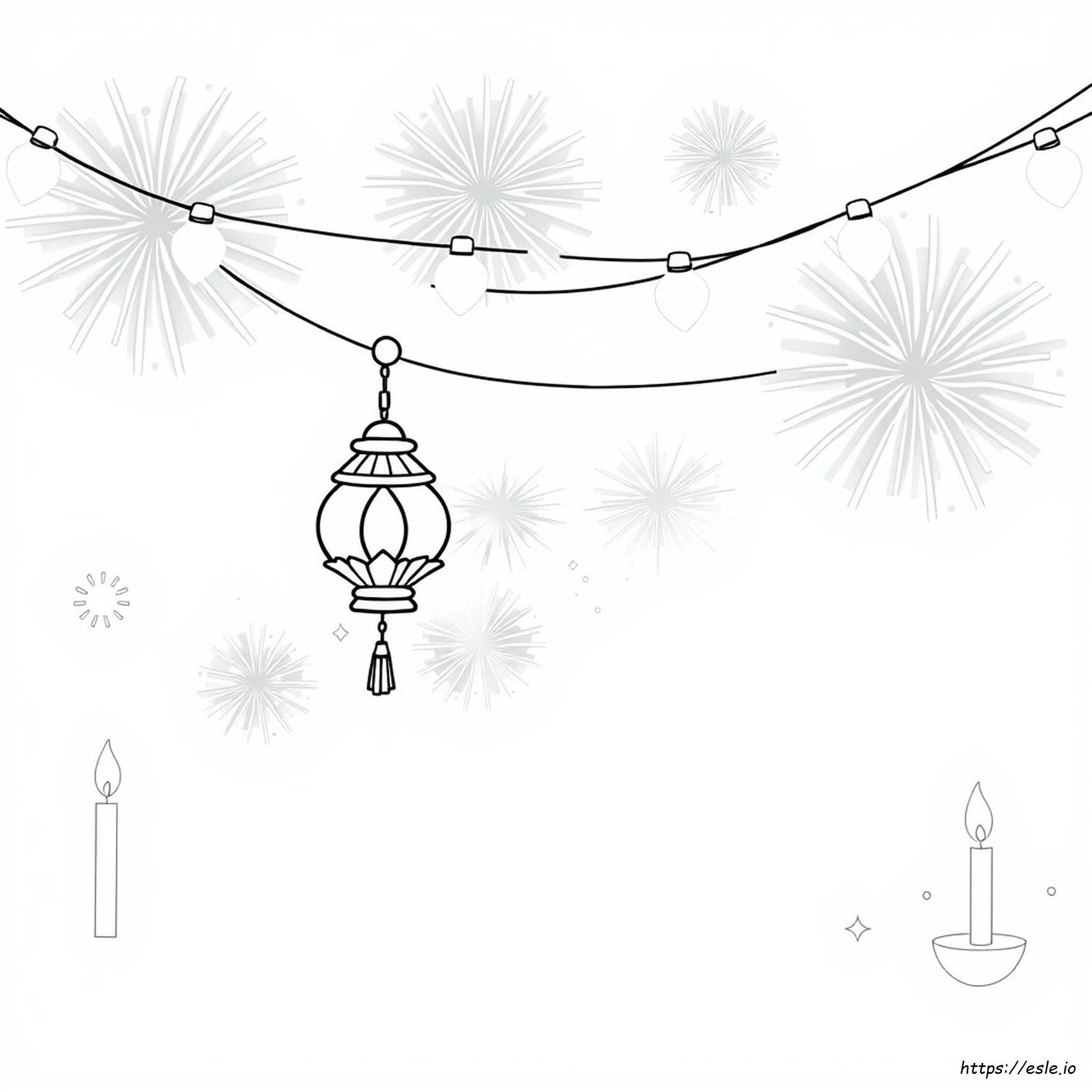 Diwali Colouring Sheet