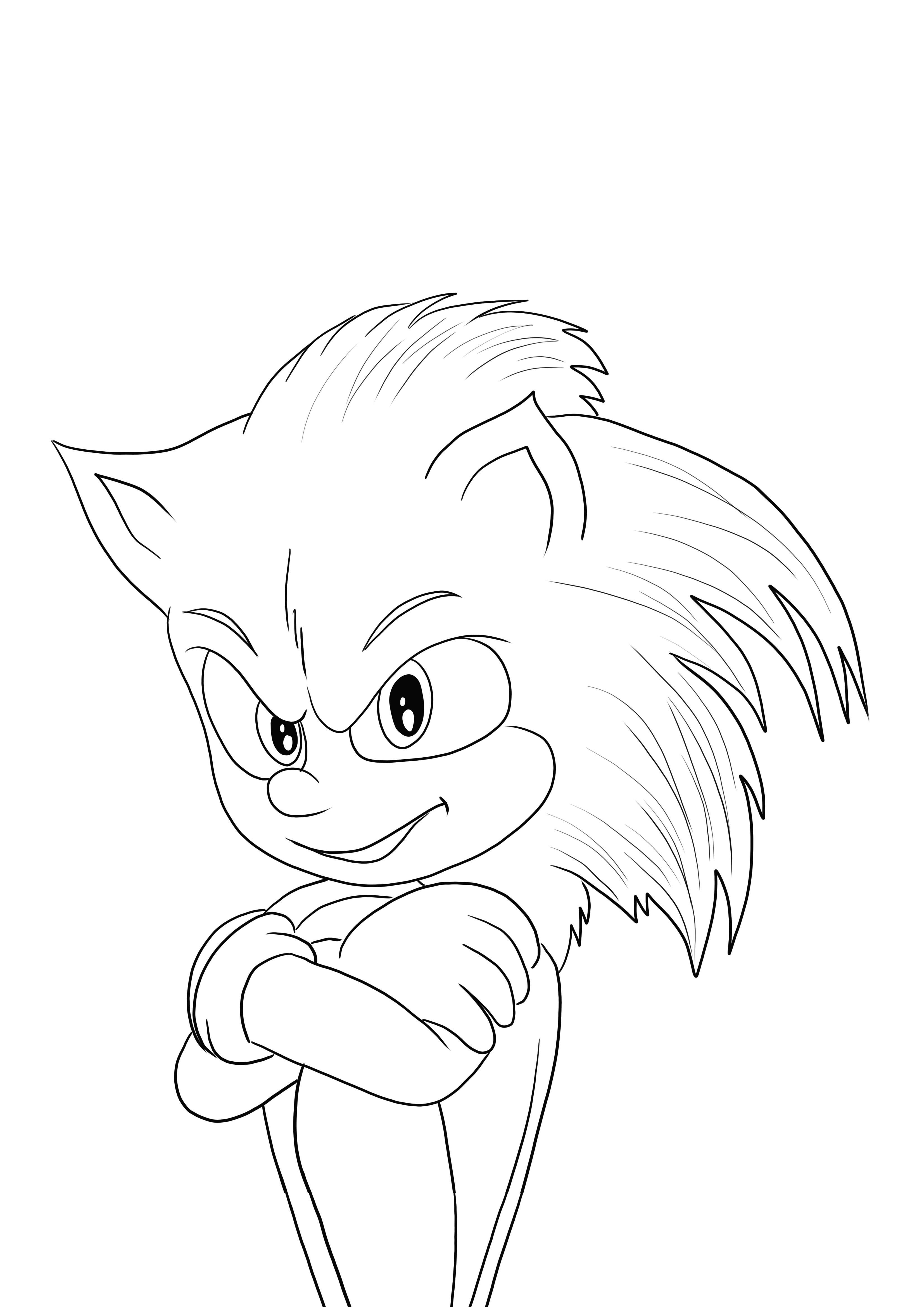 Notre cadeau de Sonic est prêt à être imprimé et facilement colorié par tous les amoureux de Sonic