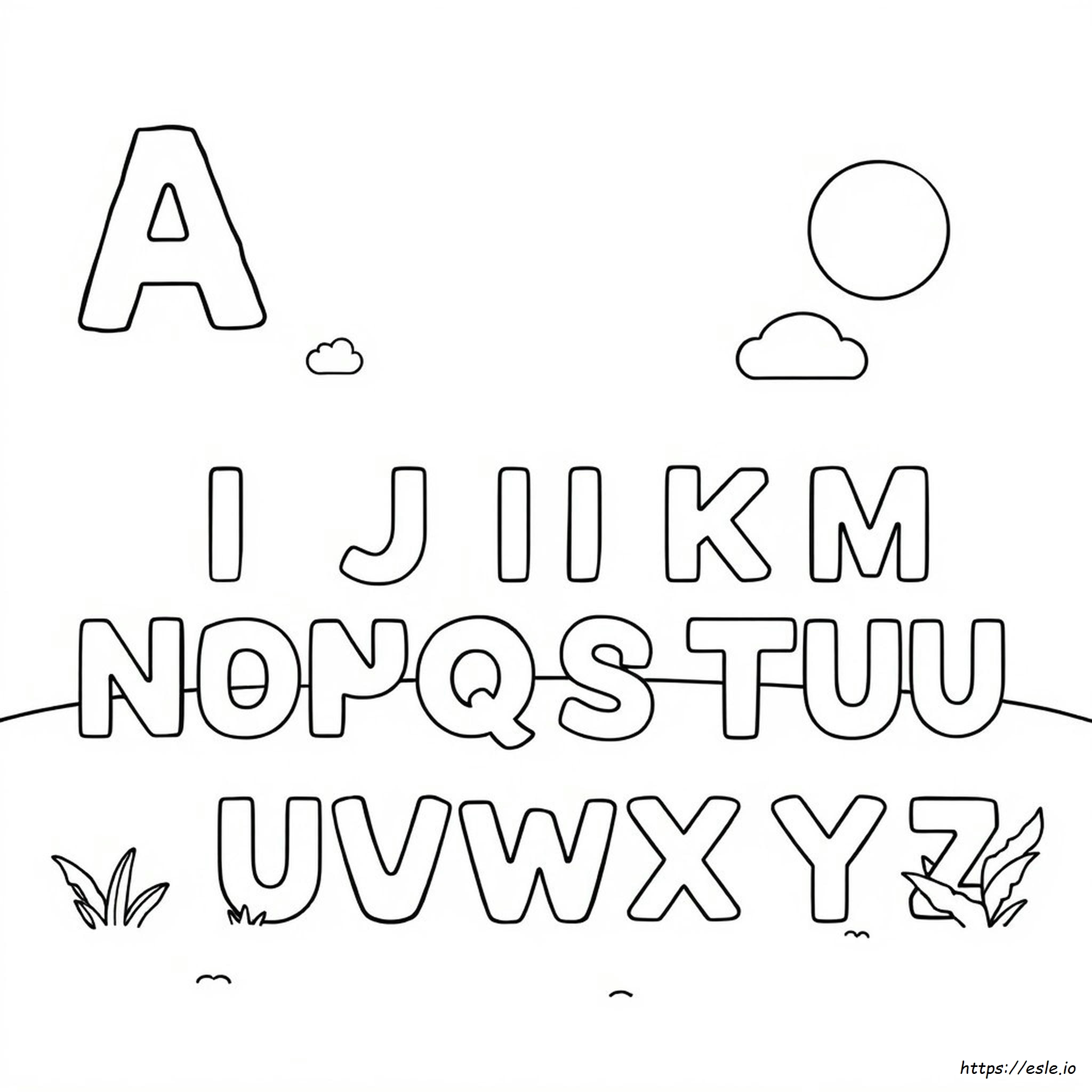 Alphabet De Colorat A-Z