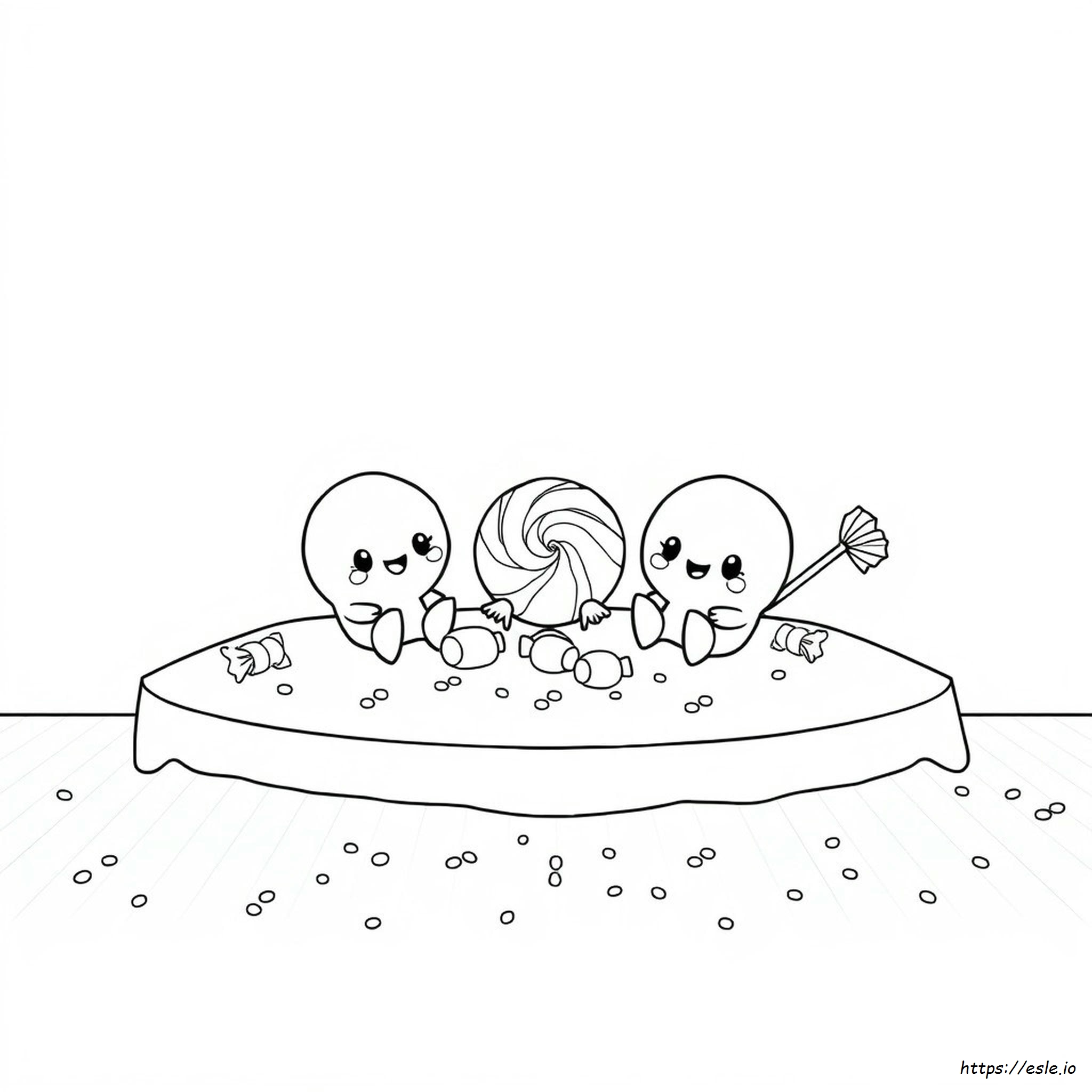 Kawaii Candy Coloring Pages