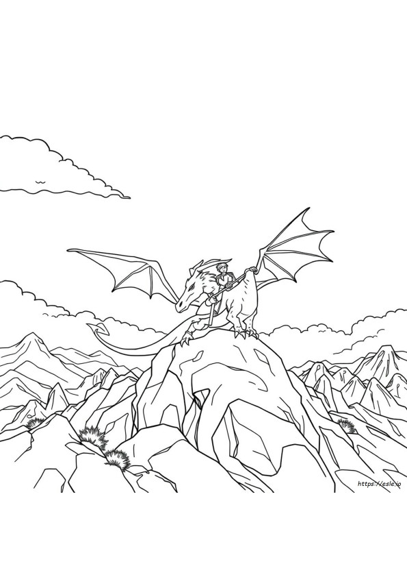 Pagini De Colorat Cu Călăreți De Dragoni