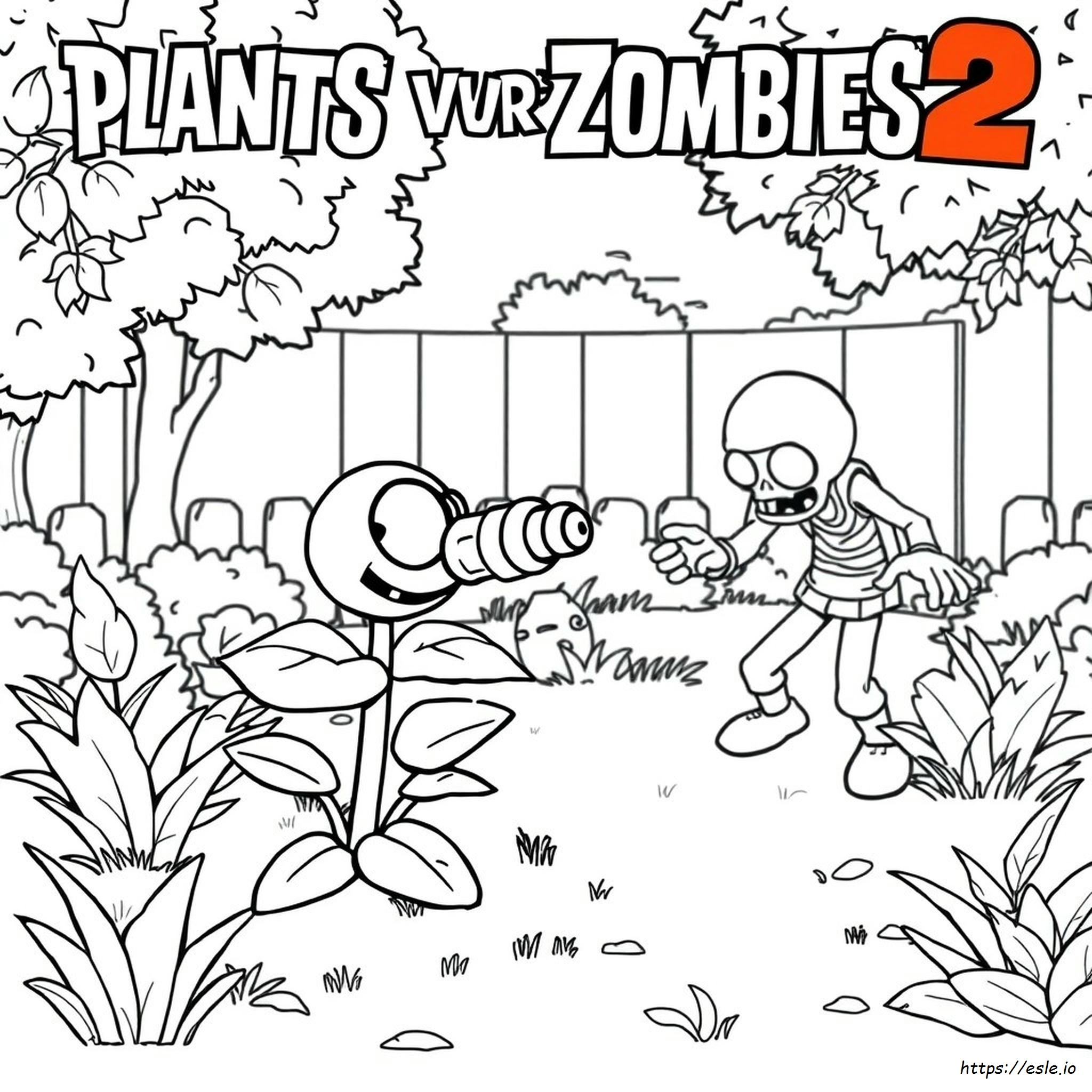 Plantas Vs Zumbis 2: Desenho Do Disparervilha Para Colorir