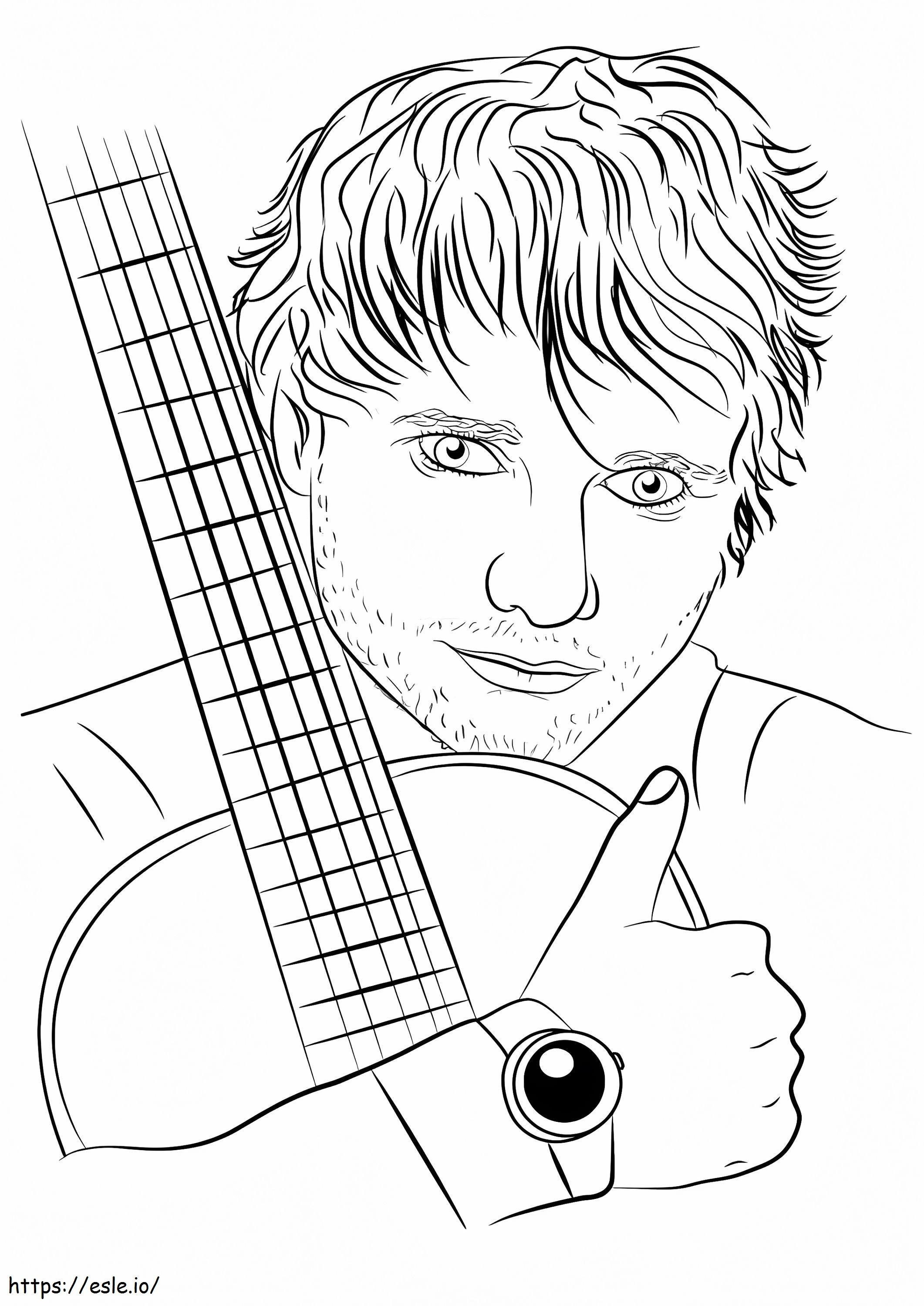 Ingyenes nyomtatható Ed Sheeran kifestő