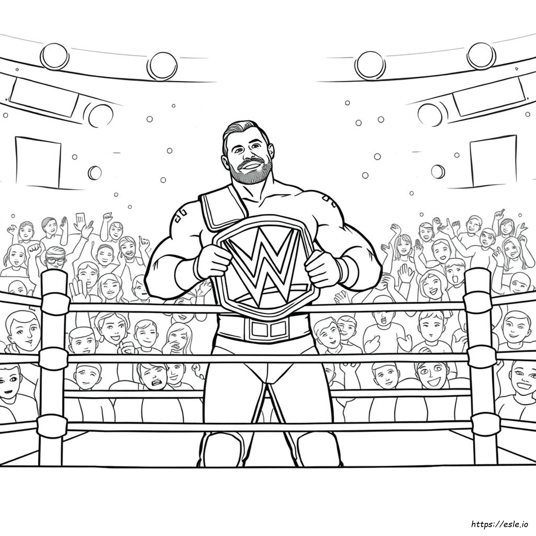 Wwe Championship Coloring Pages