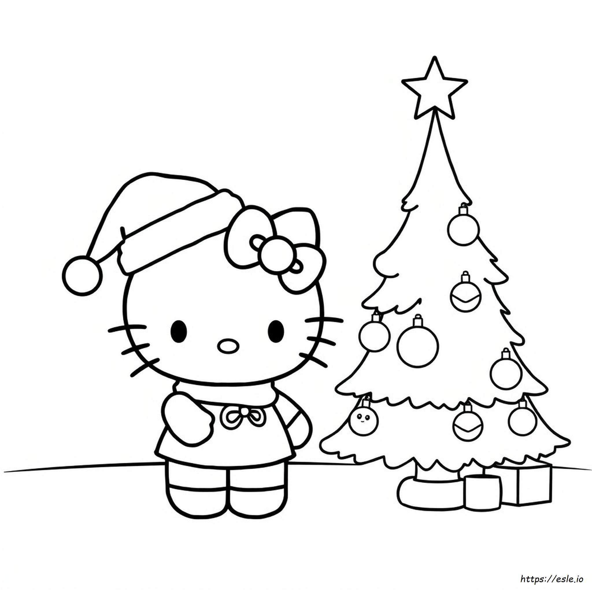 Hello Kitty Christmas Coloring Pages Printable