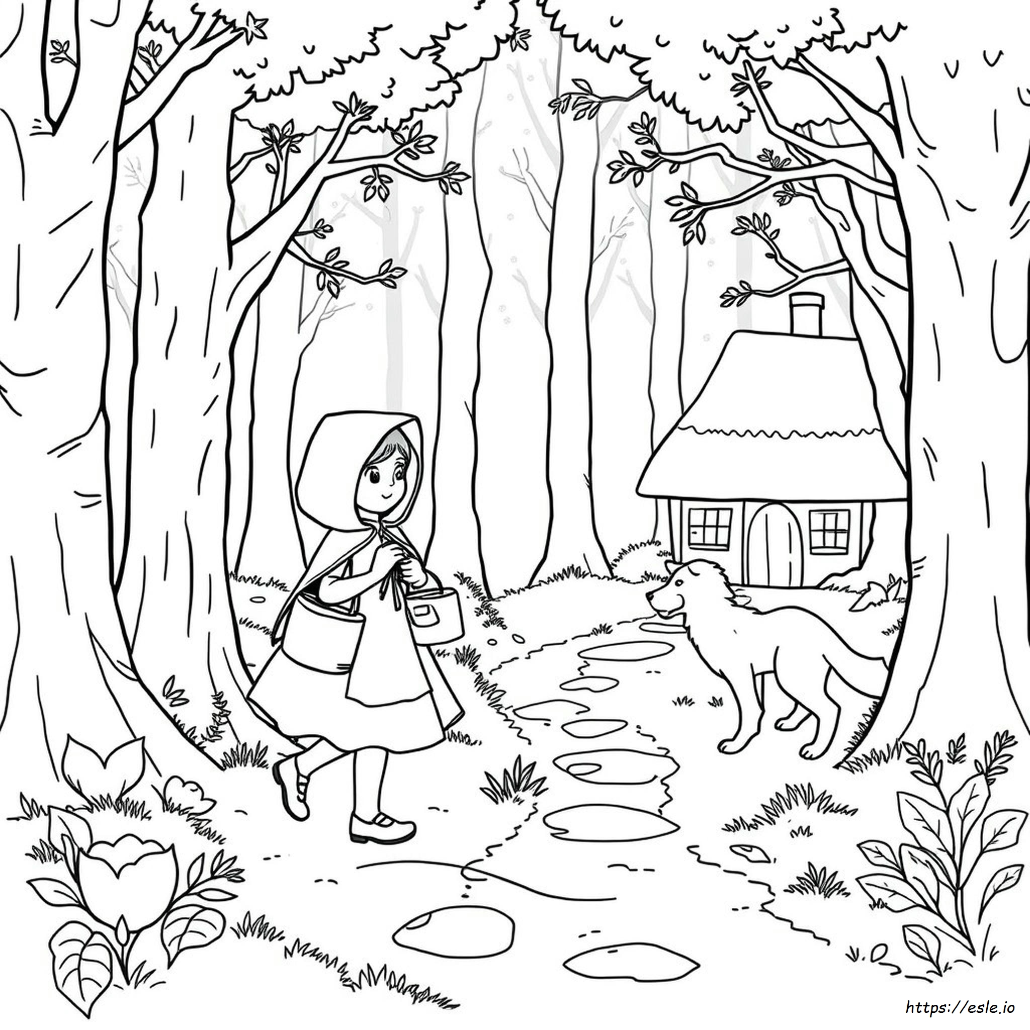 Little Red Riding Hood Coloring Pages Printable