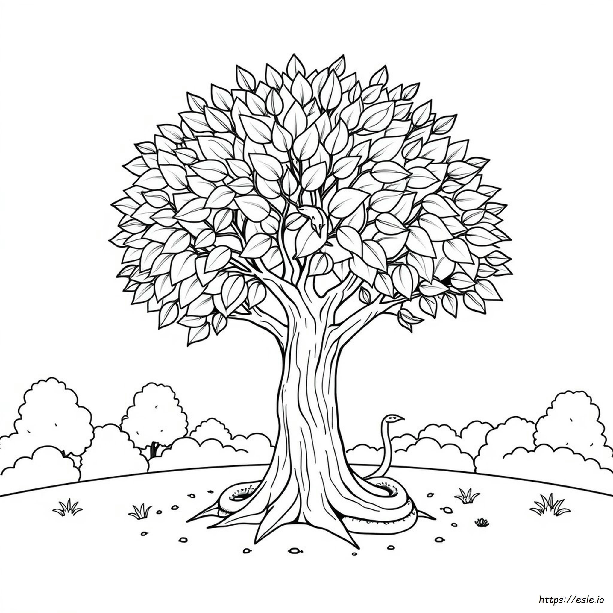 Tree Of Knowledge Of Good And Evil Coloring Page