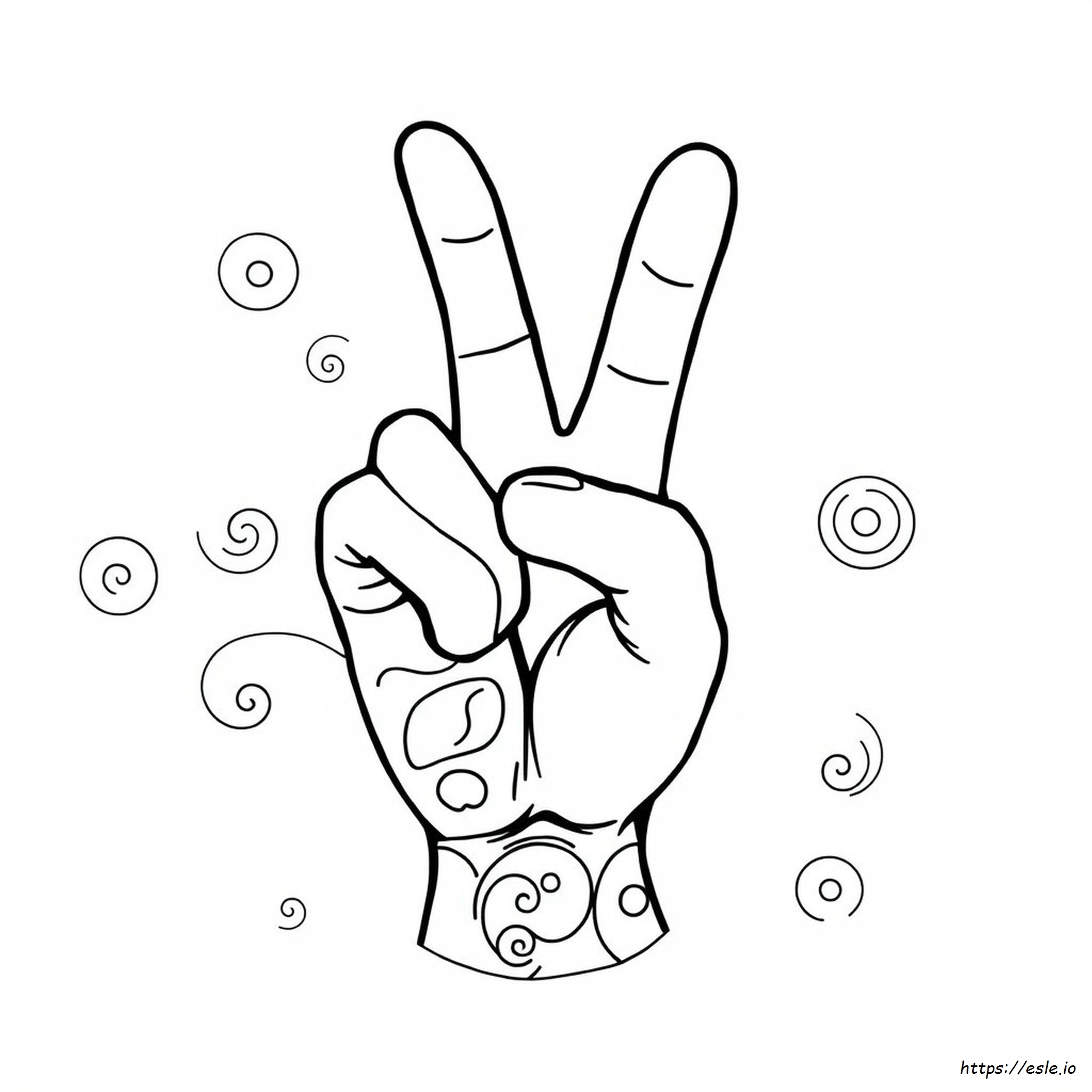 Groovy Peace Sign Coloring Pages