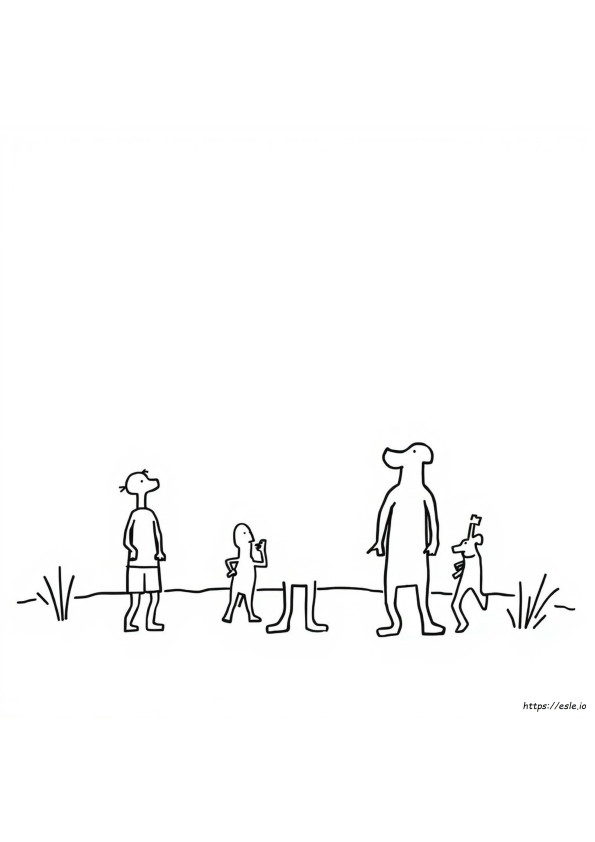 Gambar Mewarnai Keith Haring