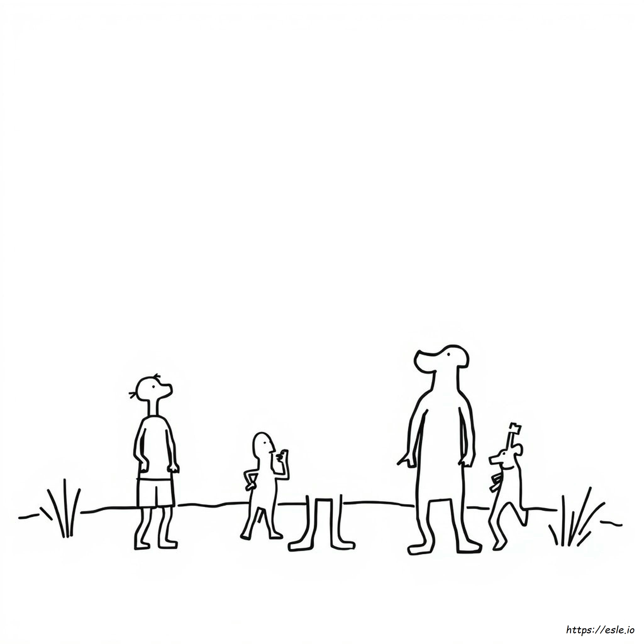 Keith Haring Colouring Pages