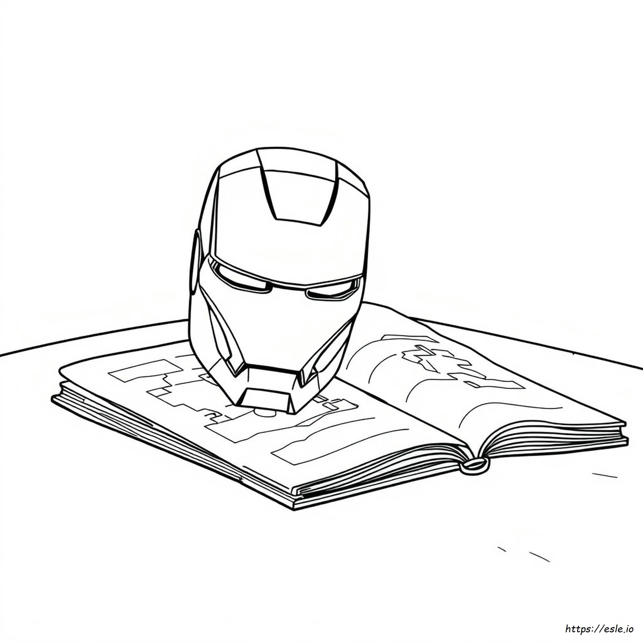 Iron Man Maske Ausmalbild