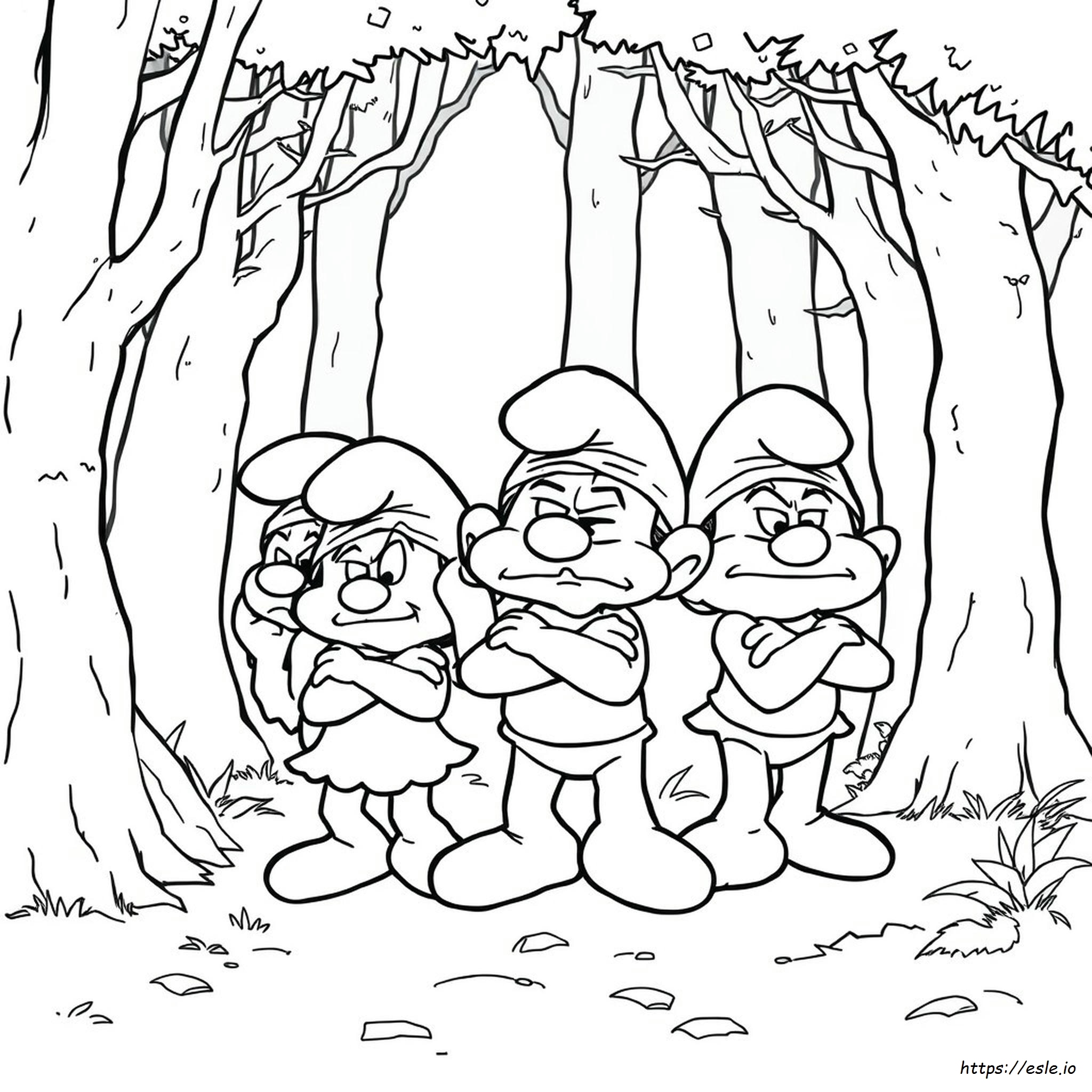 Grouchy Smurf Coloring Pages
