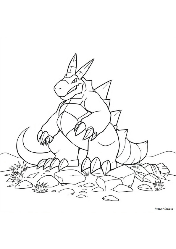 Mega Steelix Para Colorir