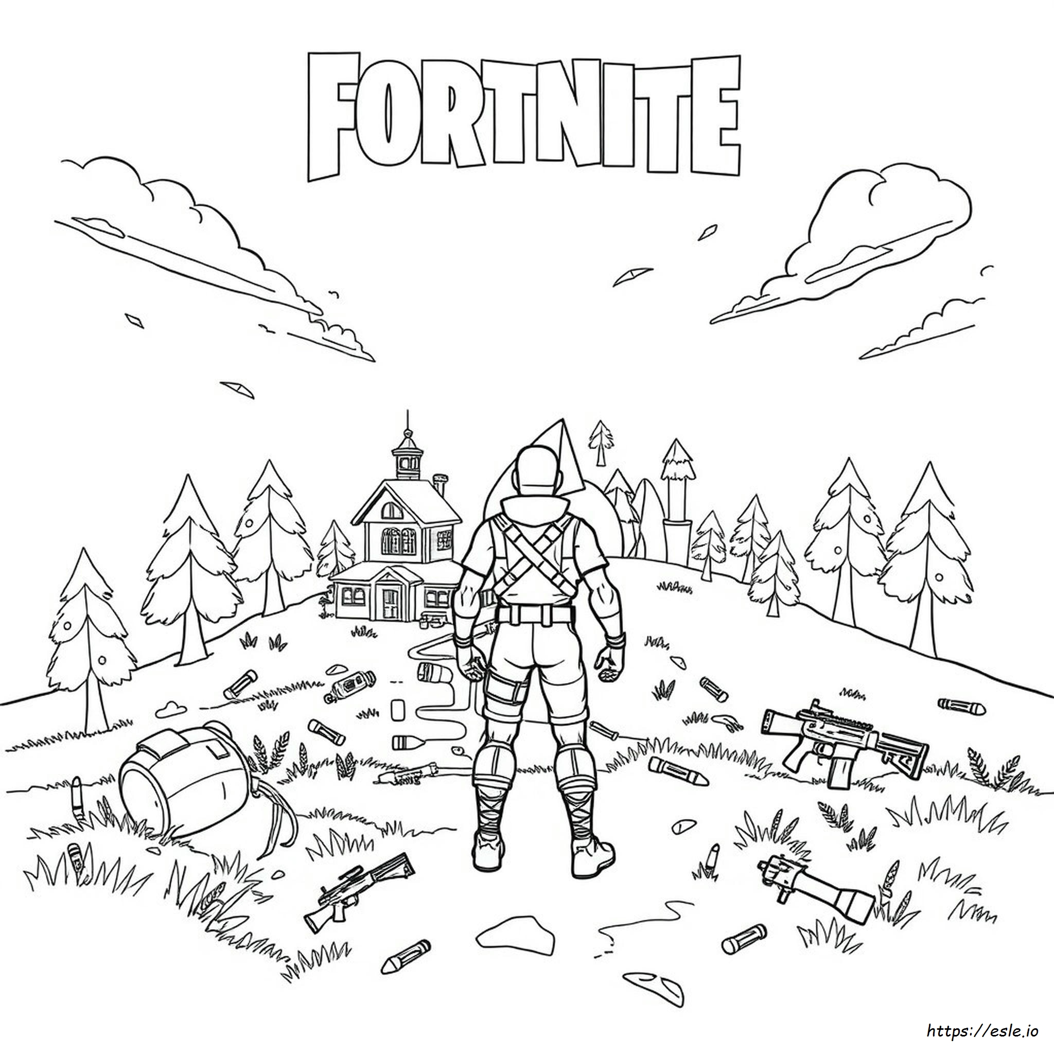 Fortnite Coloring Pages In Color