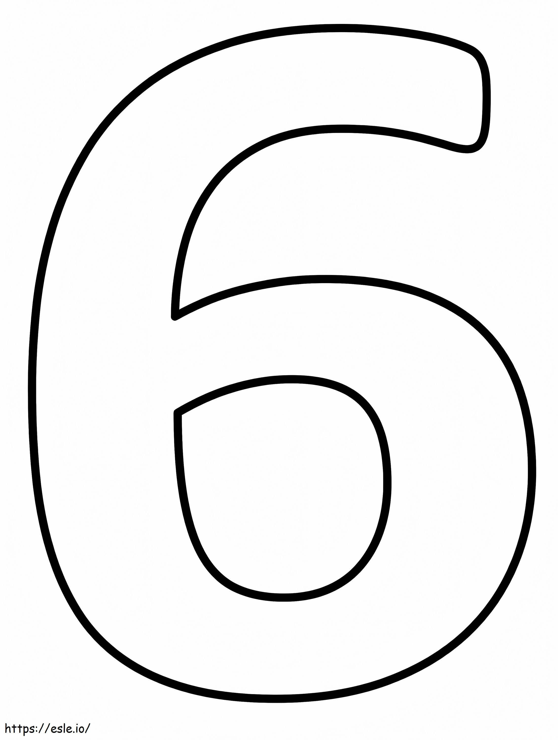 Numer do druku 6 kolorowanka
