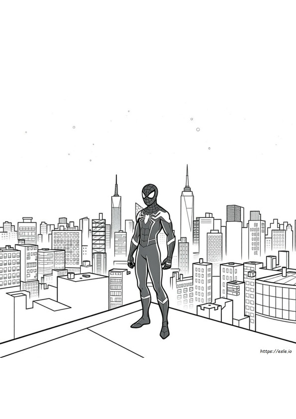 Dibujos De Spider-Man Con Traje Negro Para Colorear