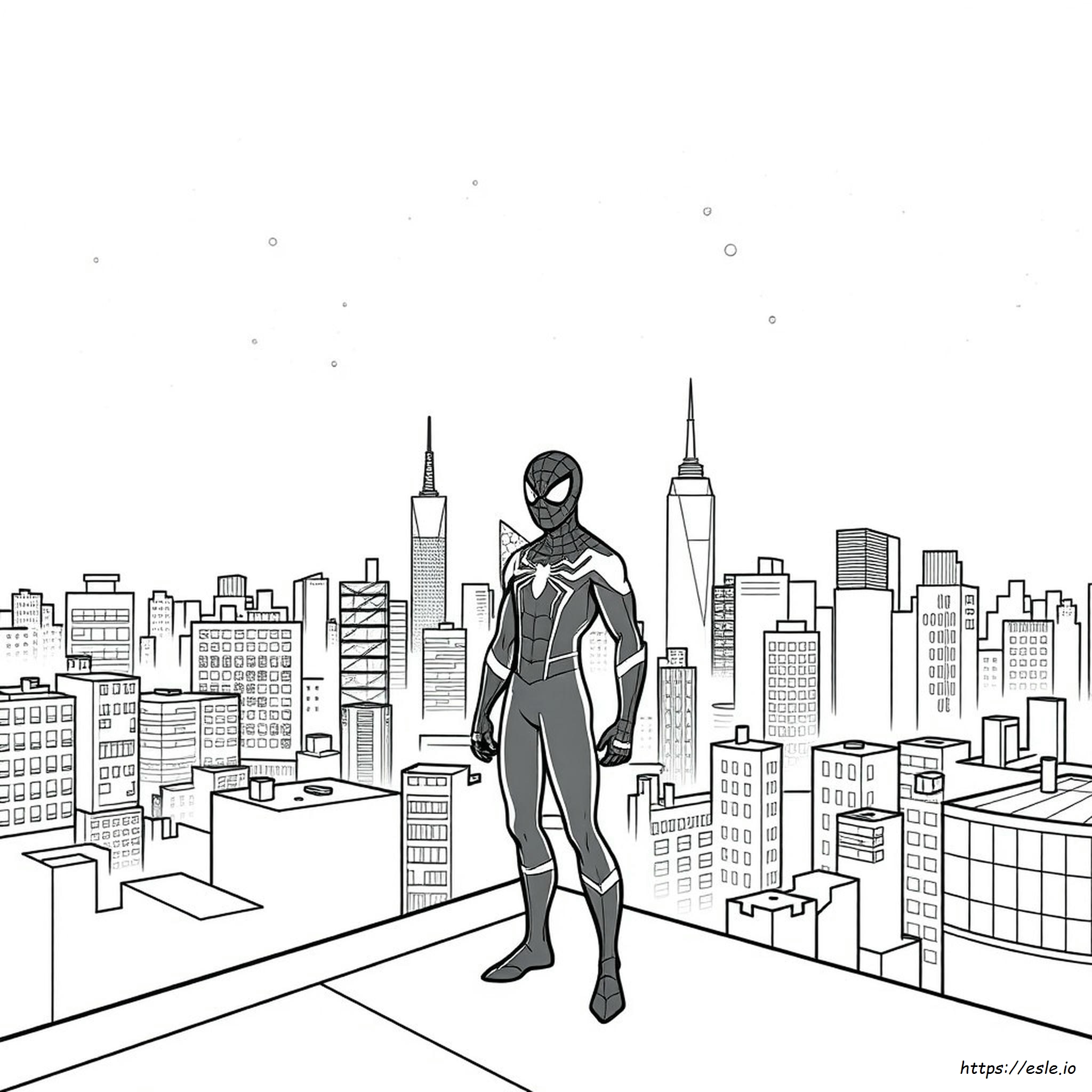Black Suit Spider Man Coloring Pages