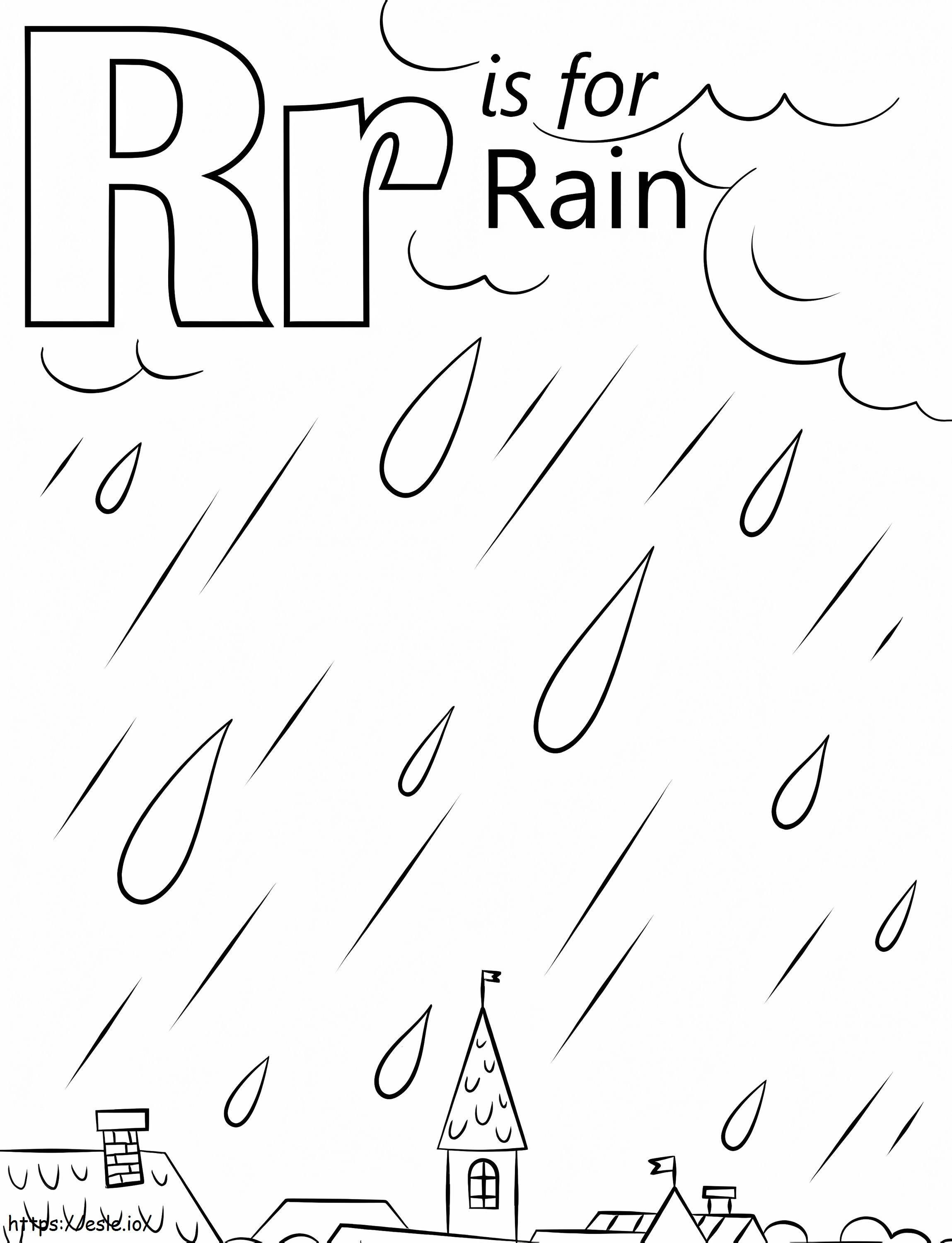 Surat Hujan R Gambar Mewarnai