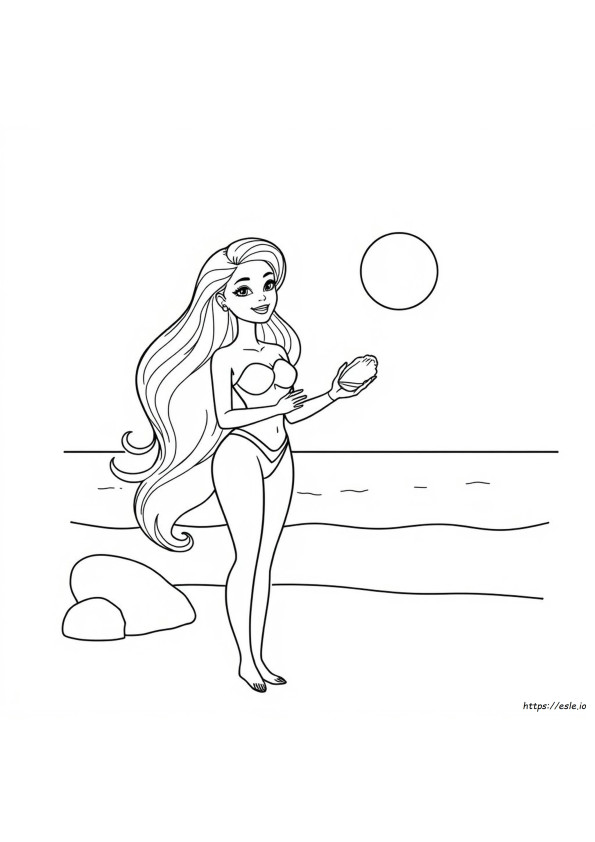Gambar Mewarnai Barbie