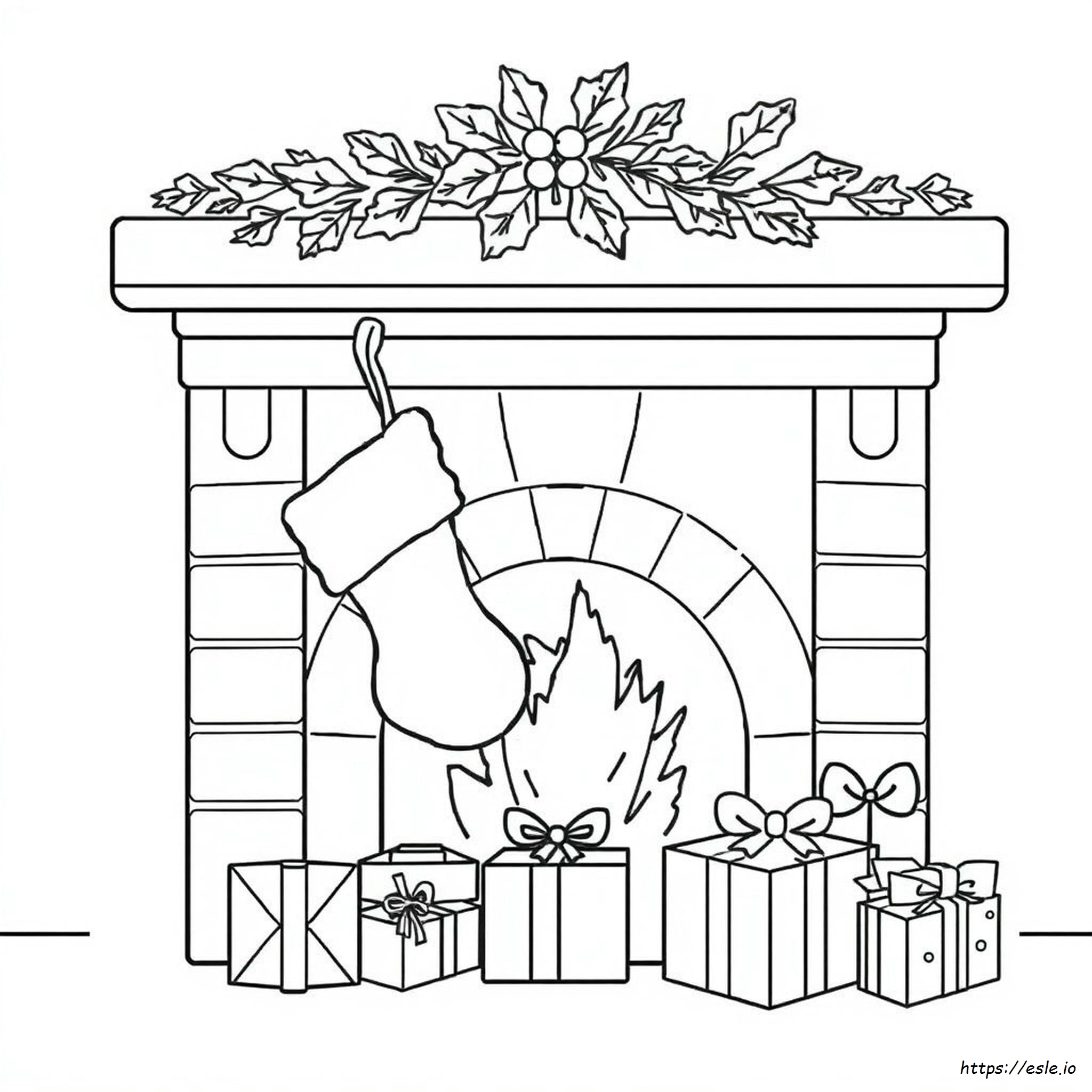 Christmas Stocking Coloring Page