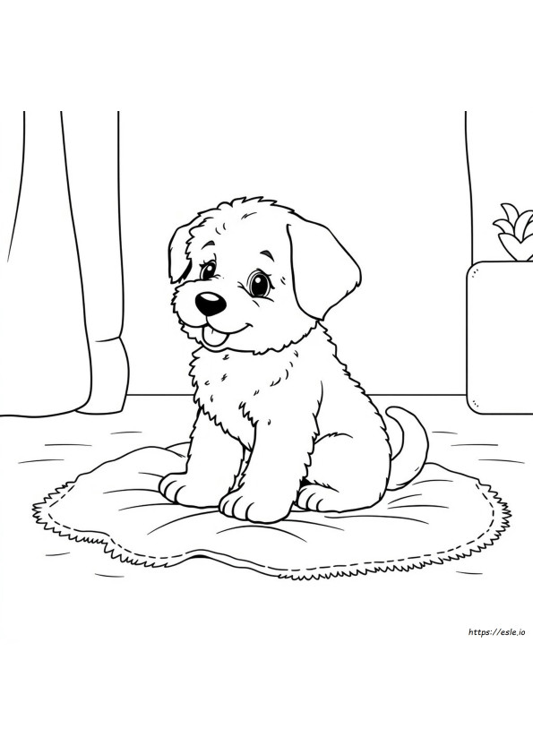 Sevimli Köpek Boyama Sayfaları Yazdırılabilir